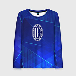 Лонгслив женский AC Milan blue poly, цвет: 3D-принт