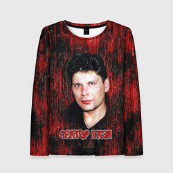 Лонгслив женский Сектор газа фото Юрий Хой, цвет: 3D-принт