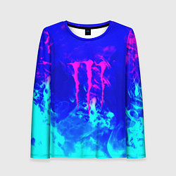 Женский лонгслив Monster energy дым неоновый