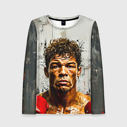 Женский лонгслив Артуро Гатти на сером