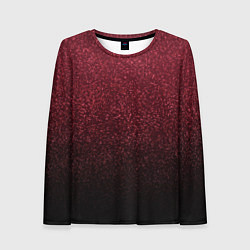 Лонгслив женский Амарантовый градиент крошка, цвет: 3D-принт