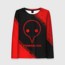 Женский лонгслив Evangelion - red gradient