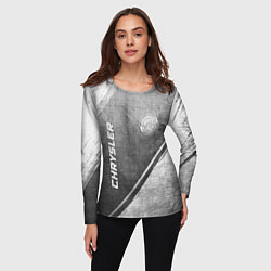 Лонгслив женский Chrysler - grey gradient вертикально, цвет: 3D-принт — фото 2