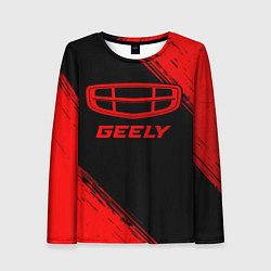 Женский лонгслив Geely - red gradient