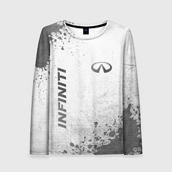 Женский лонгслив Infiniti - white gradient вертикально