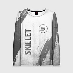 Лонгслив женский Skillet - white gradient вертикально, цвет: 3D-принт