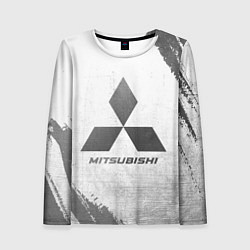 Лонгслив женский Mitsubishi - white gradient, цвет: 3D-принт