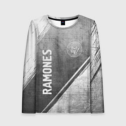 Женский лонгслив Ramones - grey gradient вертикально