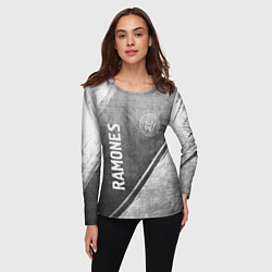 Лонгслив женский Ramones - grey gradient вертикально, цвет: 3D-принт — фото 2
