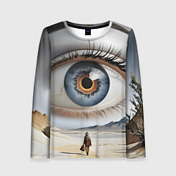 Лонгслив женский Глаз в пустыне, цвет: 3D-принт