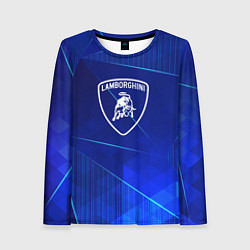 Женский лонгслив Lamborghini blue poly