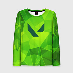 Женский лонгслив Valorant green poly