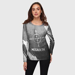 Лонгслив женский Megadeth - grey gradient, цвет: 3D-принт — фото 2