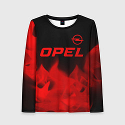 Женский лонгслив Opel - red gradient посередине