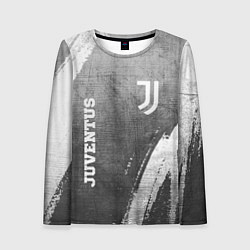 Женский лонгслив Juventus - grey gradient вертикально