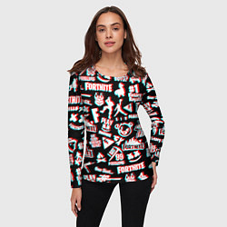 Лонгслив женский Fortnite glitch game, цвет: 3D-принт — фото 2