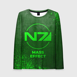 Женский лонгслив Mass Effect - green gradient