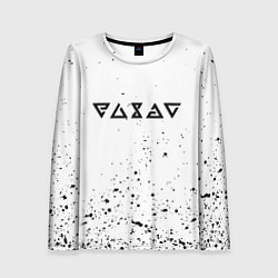 Лонгслив женский Ведьмак брызги красок, цвет: 3D-принт