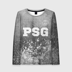 Лонгслив женский PSG - grey gradient посередине, цвет: 3D-принт
