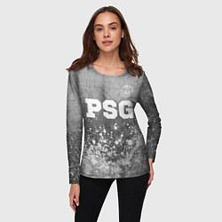 Лонгслив женский PSG - grey gradient посередине, цвет: 3D-принт — фото 2