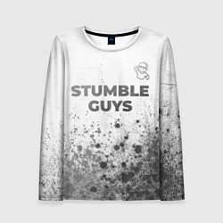 Женский лонгслив Stumble Guys - white gradient посередине