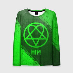 Женский лонгслив HIM - green gradient