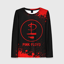 Женский лонгслив Pink Floyd - red gradient