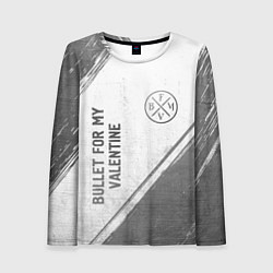 Лонгслив женский Bullet For My Valentine - white gradient вертикаль, цвет: 3D-принт