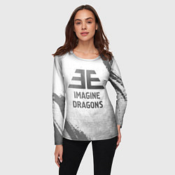 Лонгслив женский Imagine Dragons - white gradient, цвет: 3D-принт — фото 2