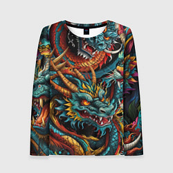Женский лонгслив Татуировка дракона ирезуми