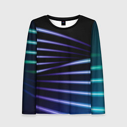 Женский лонгслив Color black blue