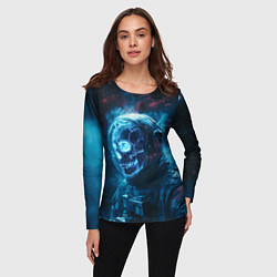 Лонгслив женский Скелет американского космонавта, цвет: 3D-принт — фото 2