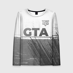 Женский лонгслив GTA - white gradient посередине