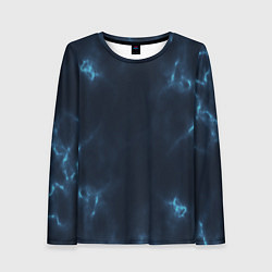 Лонгслив женский The color is blue, цвет: 3D-принт