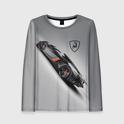 Лонгслив женский Lamborghini - racing car, цвет: 3D-принт