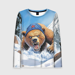 Женский лонгслив Злой русский медведь