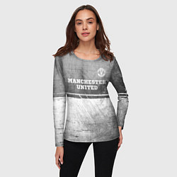 Лонгслив женский Manchester United - grey gradient посередине, цвет: 3D-принт — фото 2