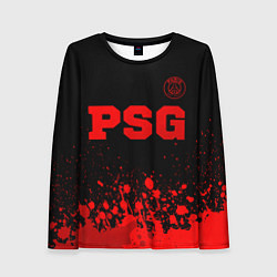 Лонгслив женский PSG - red gradient посередине, цвет: 3D-принт