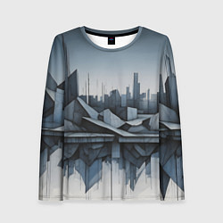 Женский лонгслив Небоскребы и скалы