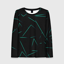 Лонгслив женский Color turquoise line, цвет: 3D-принт