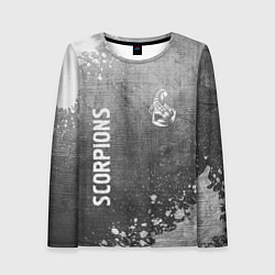 Лонгслив женский Scorpions - grey gradient вертикально, цвет: 3D-принт