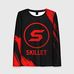 Лонгслив женский Skillet - red gradient, цвет: 3D-принт