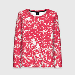 Лонгслив женский Розовый пятнистый, цвет: 3D-принт