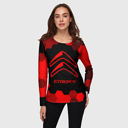 Лонгслив женский Citroen - red gradient, цвет: 3D-принт — фото 2