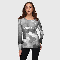 Лонгслив женский Among Us - grey gradient посередине, цвет: 3D-принт — фото 2