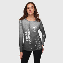 Лонгслив женский Final Fantasy - grey gradient вертикально, цвет: 3D-принт — фото 2