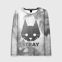 Лонгслив женский Stray - white gradient, цвет: 3D-принт