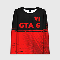 Женский лонгслив GTA 6 - red gradient посередине