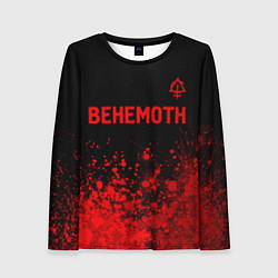 Женский лонгслив Behemoth - red gradient посередине