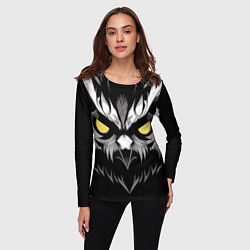 Лонгслив женский Взгляд филина, цвет: 3D-принт — фото 2